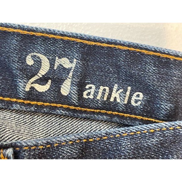 J. Crew Womens Jeans Toothpick Ankle Mid Rise Five Design Pockets Blue Size 27 - Picture 9 of 9